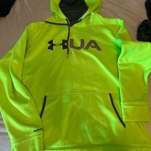 Under Armor men’s neon Green and Black Hoodie